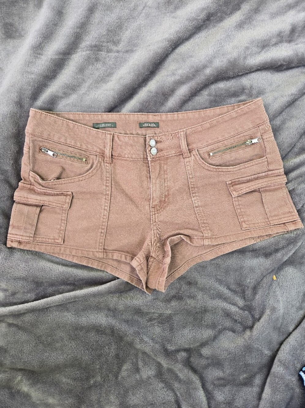 wild fable Dusty Mauve Utility Shorts with Zip Details